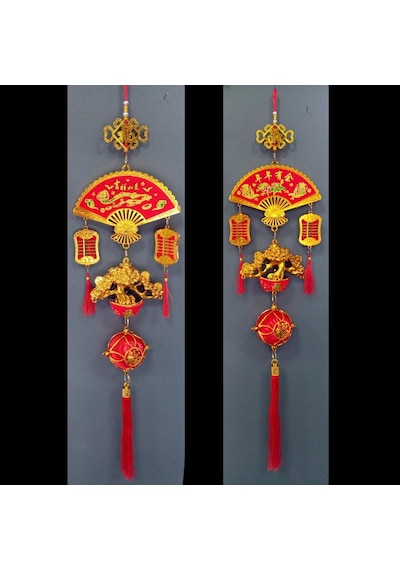 Feng Shui Yelpaze Hayat Ağacı Şans Ve Bereket Askılık 80 Cm