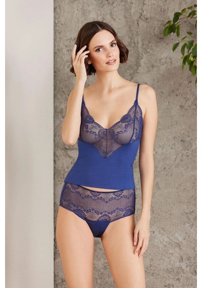 Pierre Cardin 360 Kadın İp Askılı Atlet Külot Takım-lacivert Lacivert