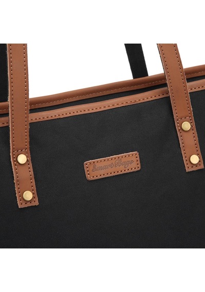 Kanvas Kumaş Kadın Omuz Çantası Smart Bags 1330 Siyah