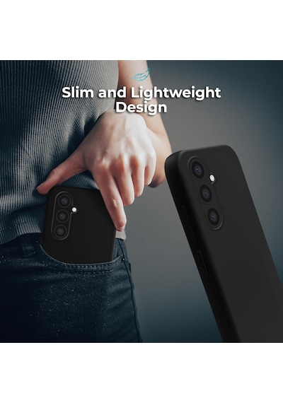 Samsung Galaxy A24 Uyumlu Liquid Silicone Kılıf Şok Emici Full Kasa Koruma Sağlayan Kılıf Siyah