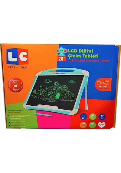Enfal Oyuncak Lcd Dijital Çizim Tableti 20 İnç Mavi Enf30958