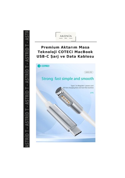 Premium Aktarım Masa Teknoloji Coteci Macbook Usb-c Şarj Ve Data Kablosu