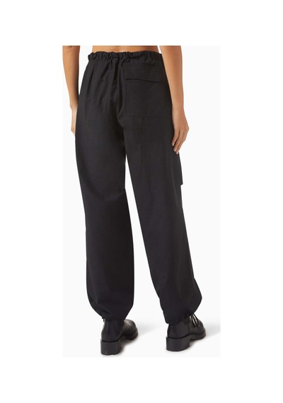 Acne Studios Relaxed Drawstring Pantolon - %63 Pamuk %37 Keten Karışımı Rahat Ve Şık Siyah