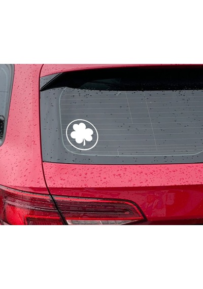 Bk Home Yonca Tasarımlı Beyaz Araç Sticker-1