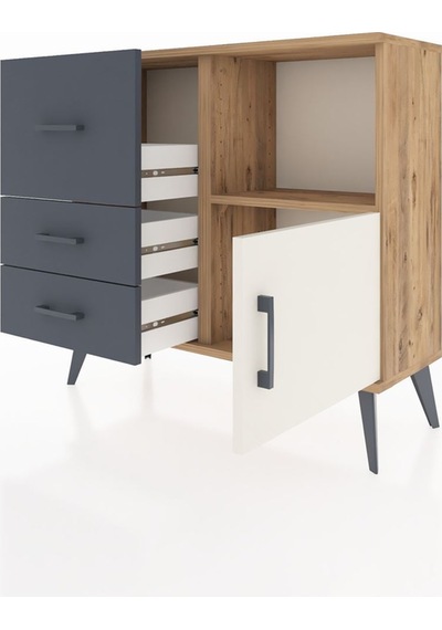Arges Şifonyer Tek Raflı 3 Çekmeceli Tek Kapaklı 88x30x80 Çam-aytaşı/antrasit Aytaşı/antrasit Arges Şifonyer Tek Raflı 3 Çekmeceli Tek Kapaklı 88x30x80 Çam-aytaşı/antrasit Aytaşı/antrasit