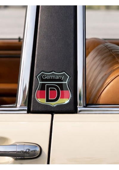Germany Damla Sticker Etiket Kabartmalı 3dsilikon Direk Arma Almanya Etiketçilere Özel 2adet 3,5x3cm Çok Renkli
