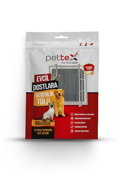 Pettex - Evcil Hayvanlar İçin Güvenlik Tülü - Kedi Tülü - Sineklik - Kolay Montaj