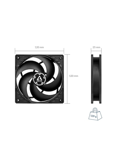 P12 Silent 120 Mm Kasa Fanı, Statik Basınç İçin Optimize Edilmiştir, Kasa Fanı, Özellikle Ses Standart