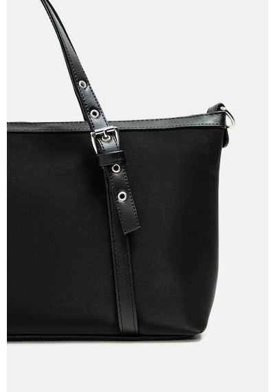 K&S Kemer Detaylı Mini Tote Çanta Siyah