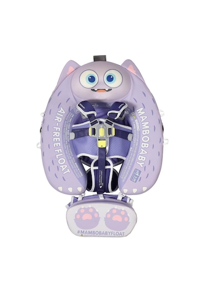 Mambobaby Yüzme Simidi - Purple Monster, Emniyetli, Gölgelikli Ve Ayak Destekli