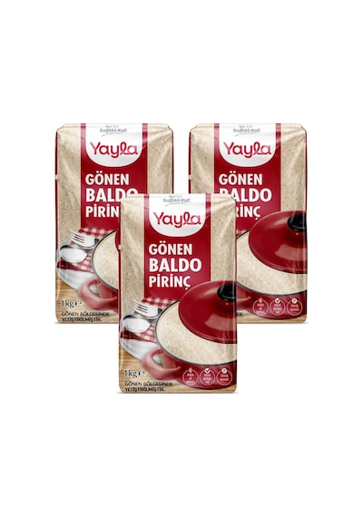 Yayla Gönen Baldo Pirinç 3 x 1 KG
