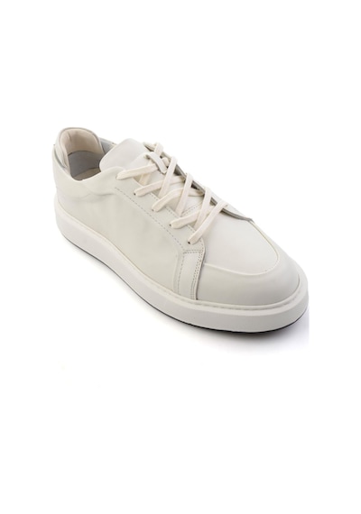 Bambi Beyaz Hakiki Deri Erkek Sneaker E01549290503