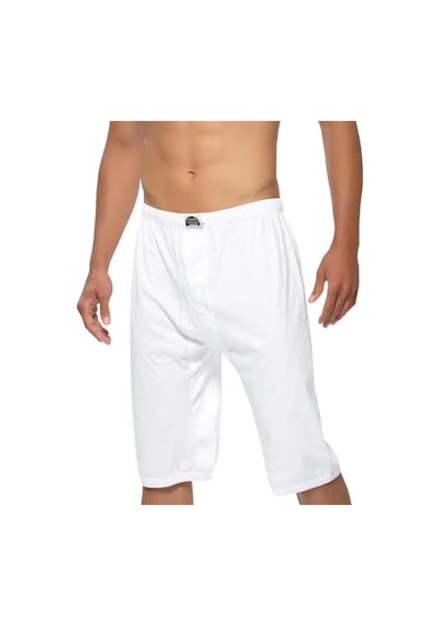 Gümüş Erkek Uzun Paçalı Boxer - Beyaz