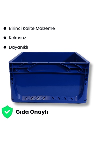 Alpbx 1.kalite Mavi Plastik Kasa 40x30x22 Cm - Kutu 21 Litre