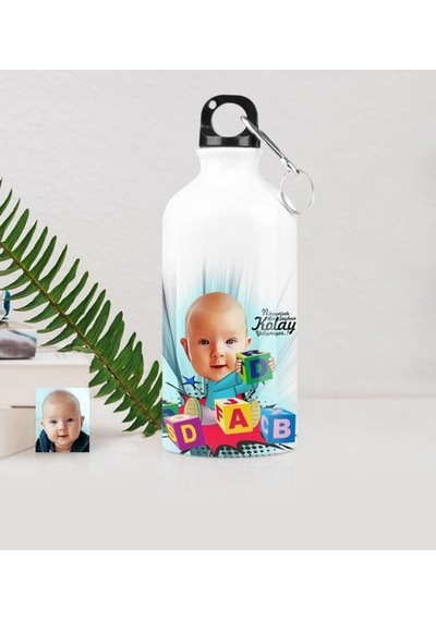 Kişiye Özel Bebek Karikatürlü Metal Suluk (500 Ml.) 4