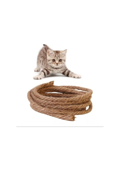 Kedi Tırmalama İpi, 6 Mm, 10 Metre, Krem