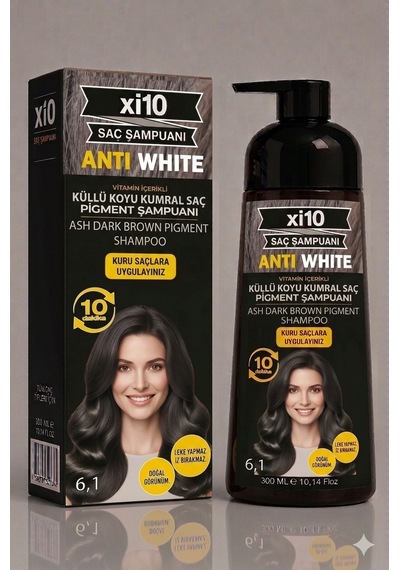 Xi10 Küllü Koyu Kumral 6.1 Beyaz Kapatıcı Şampuan 300 ML