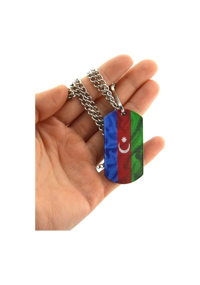 Azerbaycan Bayrak Çakmak - Asker Künye Seti