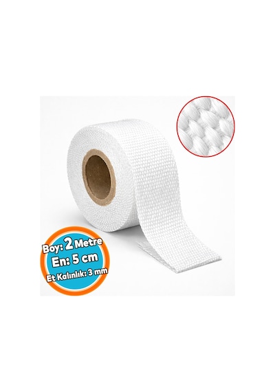 2 Metre Takviyeli Lifli En: 5 Cm Kalınlık: 3 Mm Cam Elyaf Ekzoz Sargı Bezi Isı Yalıtım Yanmaz