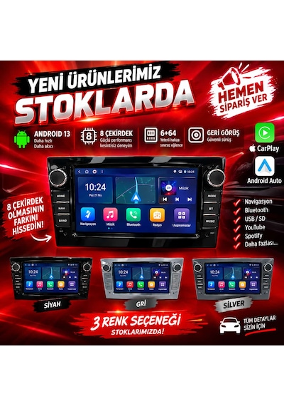 Opel Astra - Corsa D/h 6+64 7'' 8 Çekirdek Navigasyon Multimedya 3 Renk Mevcut 7"