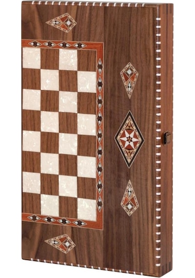 Kıng Tavla Ceviz Renk (Geniş) 52 30 8 Cm