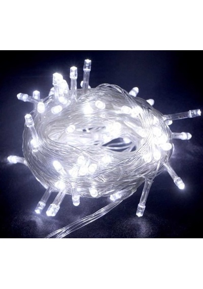 10 M 100 Led Boncuk Lamba Beyaz Işık Şeffaf Kablo Mz-18-11 Diğer