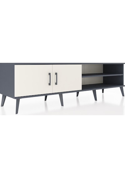 Hyperion Tv Ünitesi 2 Raflı 2 Kapaklı 176x44x51 Antrasit-aytaşı/antrasit Aytası/antrasıt Hyperion Tv Ünitesi 2 Raflı 2 Kapaklı 176x44x51 Antrasit-aytaşı/antrasit Aytası/antrasıt