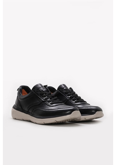 Fast Step Hakiki Deri Siyah Deri Erkek Casual Ayakkabı 742ma252012