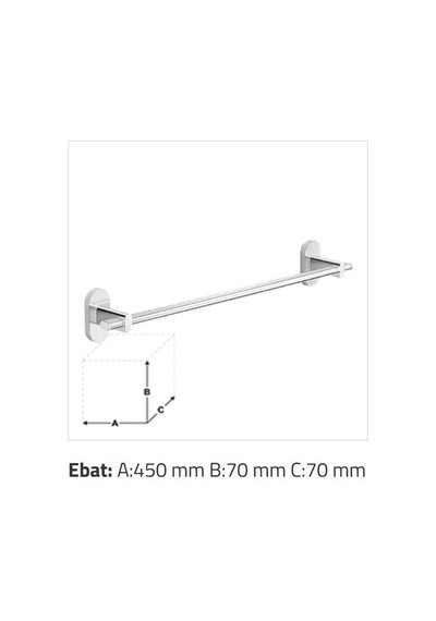 Sonia - Febo 450 Mm Uzun Havluluk Krom  - A.1gd.5321-4513- Diğer