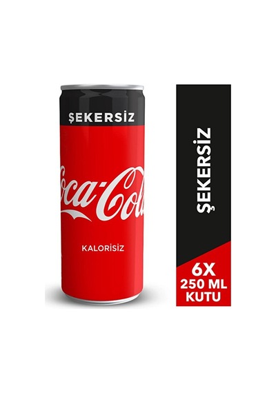 Coca Cola Şekersiz 6x250 Ml Kutu