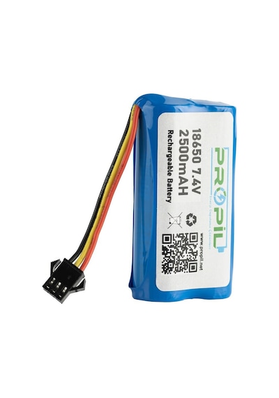 7.4v 18650 Lion 2500 Mah 3 Kablolu Oyuncak Pili Sm3p Soket