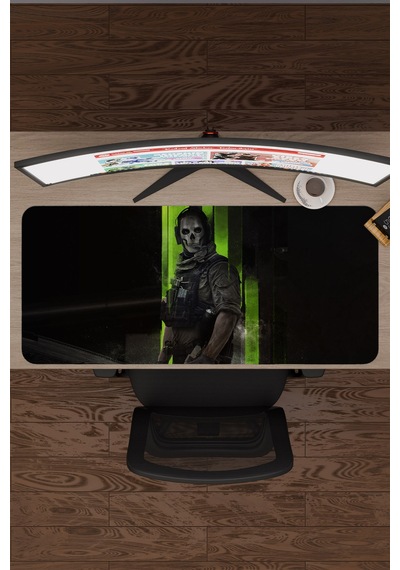 Call Of Duty Kaymaz Dikişli Kauçuk Oyuncu Mousepad V4 - 90x40 Xxl Gaming Mouse Pad Fare Altlığı