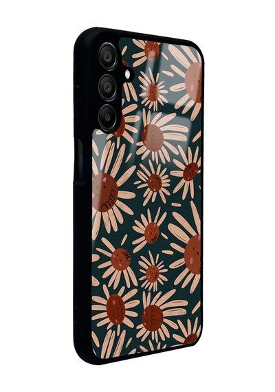 Samsung Uyumlu A15 Retro Daisy Tasarımlı Glossy Telefon Kılıfı Çok Renkli