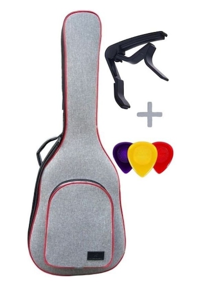 Klasik Gitar Çantası - Kılıf - Kırmızı Fitil - Su Geçirmez - gtrgrired001