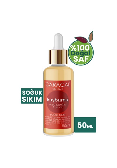 Caracal Saf Kuşburnu Çekirdeği Yağı Soğuk Sıkım 50 Ml Cilt Saç Yüz Bakım Yağı
