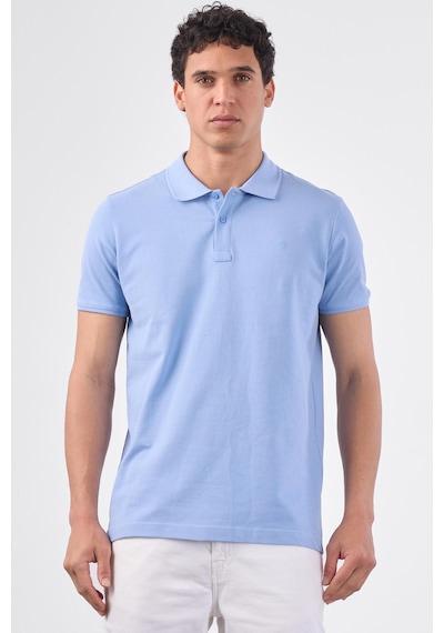 Dufy A.mavi Düz Erkek T-shirt - Slim Fit Mavi