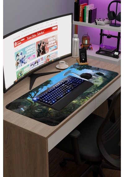 Horizon Zero Kaymaz Dikişli Kauçuk Oyuncu Mousepad V5 - 90x40 Xxl Gaming Mouse Pad Fare Altlığı