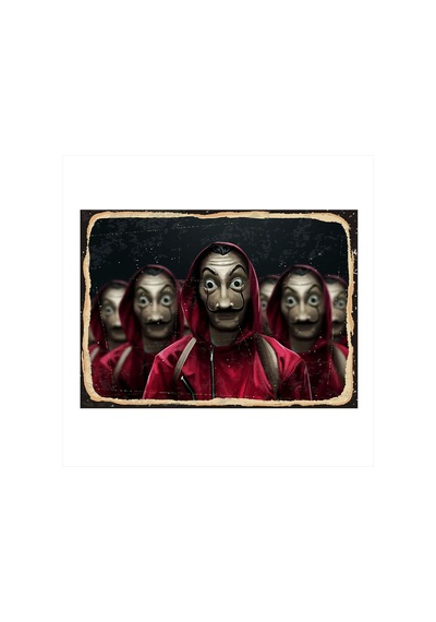 Bedeko La Casa De Papel Mdf Tablo 35 Cm X 50 Cm