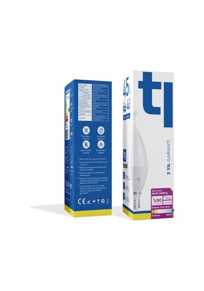 Redeem Plus C37A E14 Mum Ampul, Titreşimsiz, Göz Konforu, 581 Lümen, Ilık Beyaz, 3000 Kelvin