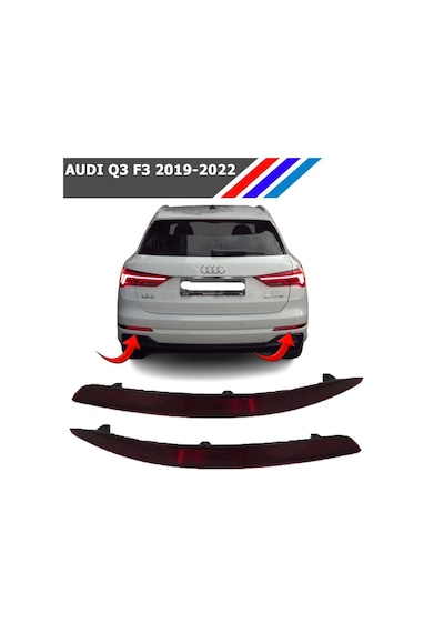 Otozet - Audi Q3 F3 Arka Tampon Reflektörü Sol ve Sağ Takım 2019-2022 83A945106