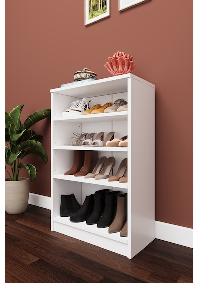 Asra Trend 4 Katlı Açık Raflı Ayakkabılık A-31 %100 MDF Modern Bot Uyumlu Düzenleyici Beyaz Asra Trend 4 Katlı Açık Raflı Ayakkabılık A-31 %100 MDF Modern Bot Uyumlu Düzenleyici Beyaz