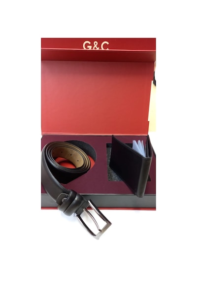 Gc Terlik 520 Erkek Cüzdan Kemer Set-siyah Siyah