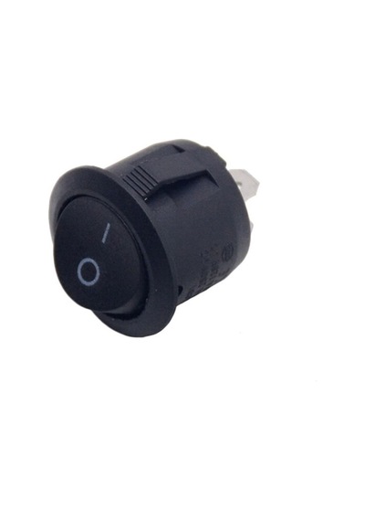Yuvarlak 2 Pin Anahtar Siyah 16mm