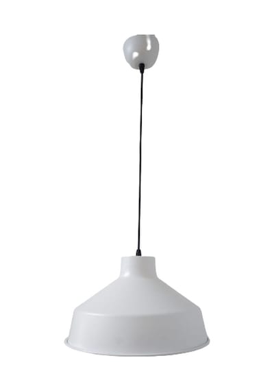 Retro Metal Beyaz İçi Beyaz Dekoratif Tekli Sarkıt Avize Çap:30 Cm-dy1111