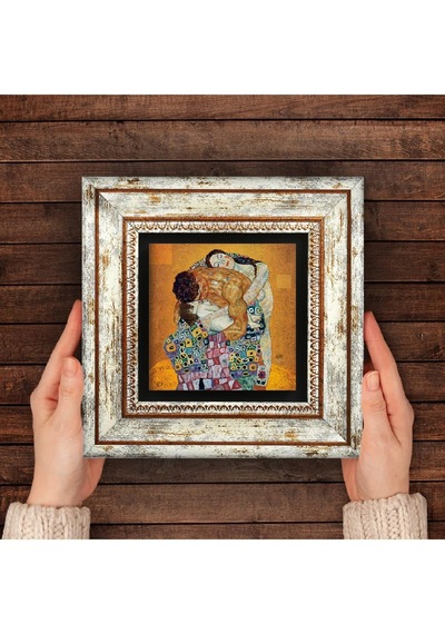 Lexroo Gustav Klimt Aile Kucaklama Taş Duvar Tablosu - Çerçeveli Diğer