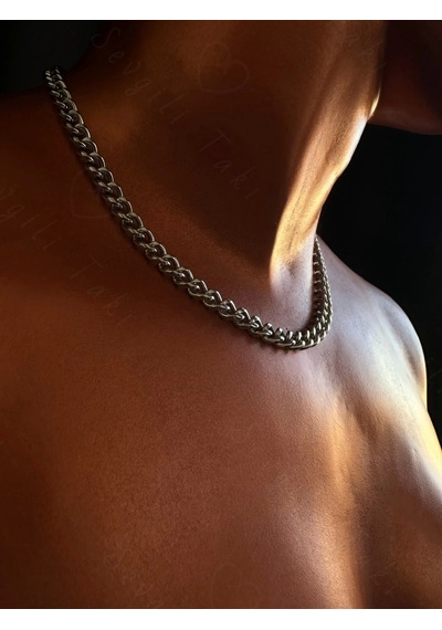 Kalın Gurmet Model Choker Çelik Zincir Kolye-choker Serisi
