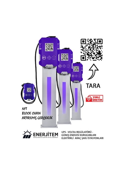 Enerjitem 7 KW Işıklı Elektrikli Araç Şarj İstasyonu