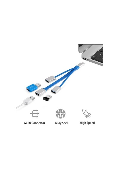 Alfais Al 4346 Type C To Usb 3.0 Çevirici Çoklayıcı 3 Port Adaptö