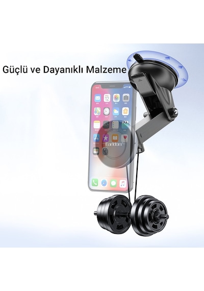 Earldom Eh211 Ayarlanabilir Vantuzlu Magsafe Araç Tutucu - Si M414