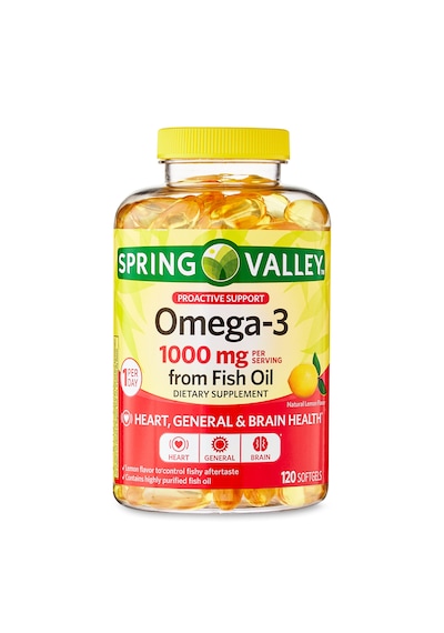 Spring Valley Omega-3 1000 Mg Fish Oil 120 Softgel Balık Yağı Takviye Edici Gıda